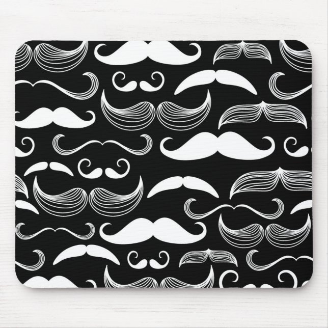 A Gentlemen's Club. Moustache pattern Mouse Pad (Front)