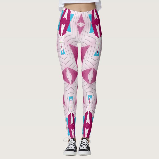 A geometric pattern "Ratti_Creative_Arts" Leggings (Front)