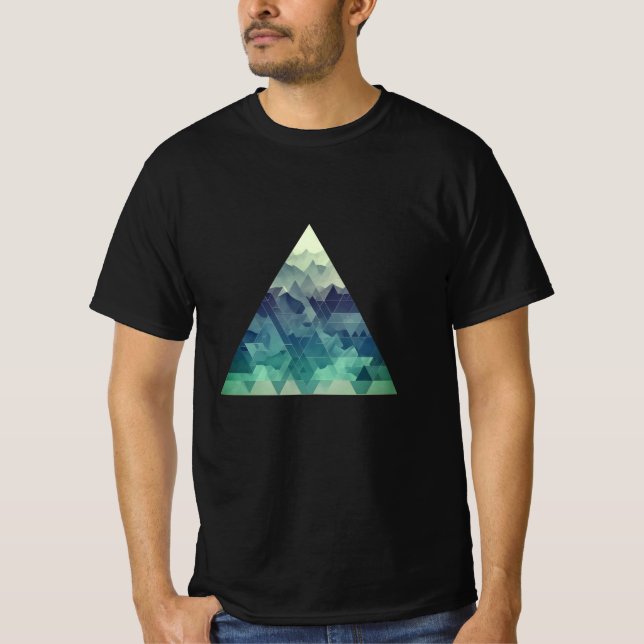 A geometric triangular mountain landscape  T-Shirt (Front)