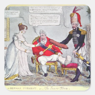 A German Present or the Lover's Token Square Sticker