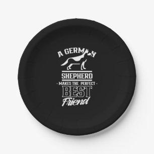 A German Shepherd Makes The Perfect Best Friend Paper Plate