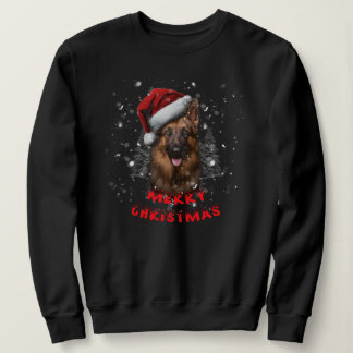 A German shepherd merry chirstmas sweat. Sweatshirt