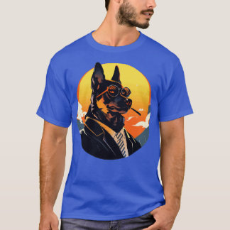 A German Shepherd spy dog circle portrait T-Shirt