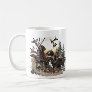 A German Shorthaired Pointer on point Coffee Mug