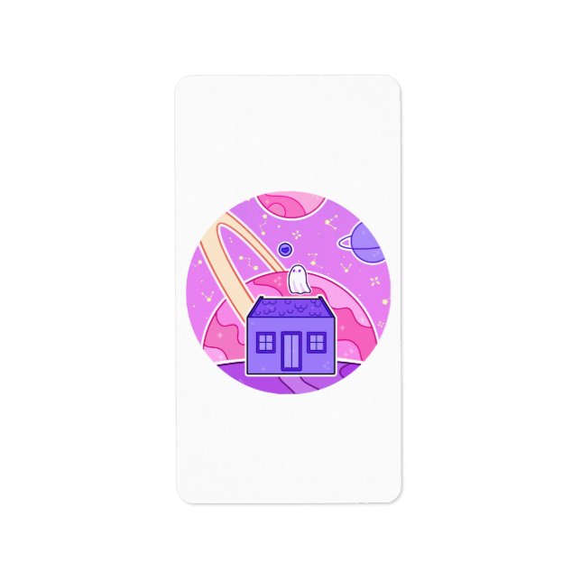A ghost that lives on space label (Front)