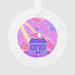 A ghost that lives on space ornament