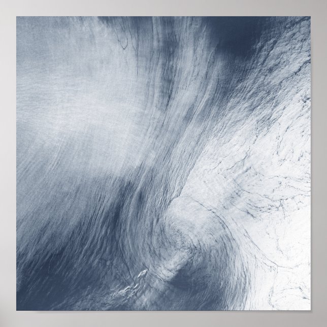 A giant whirlpool cloud swirls above the sea poster (Front)