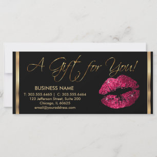 *A Gift Certificate Hot Pink Lipstick Business
