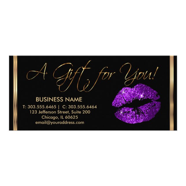 A Gift Certificate Purple Lips (Front)