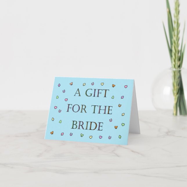 A Gift for the Bride Falling Confetti Card (Front)