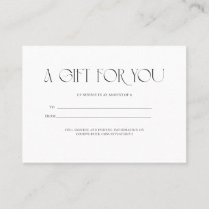 A gift for you business card