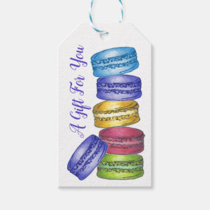 A Gift for You French Pastry Macaron Cookies Tags