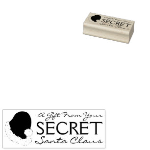 A Gift from Your Secret Santa Claus Christmas Xmas Rubber Stamp