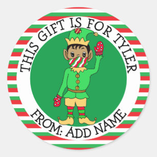 A Gift Tag To and From Ethnic  Elf Gift Tags