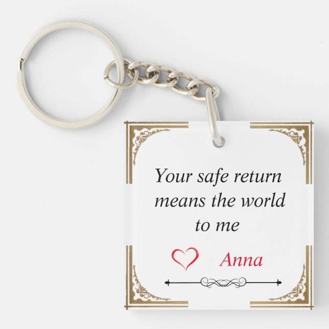 A Gift To Your Love Ones -  Key Ring (Front)