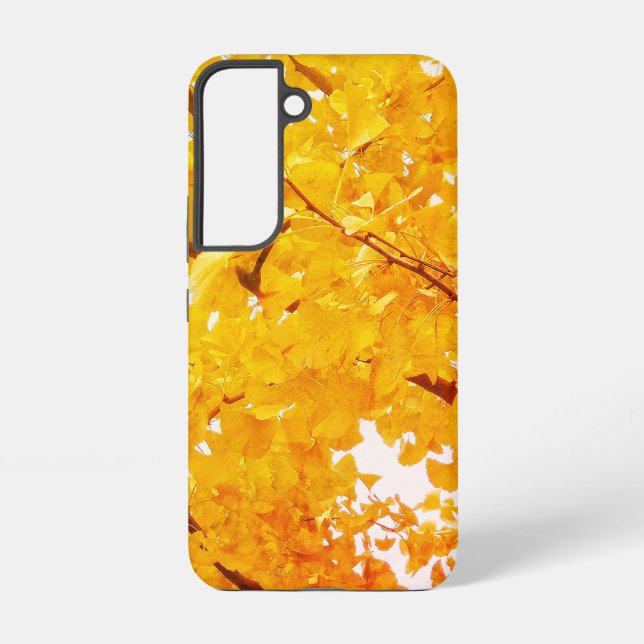 a ginkgo tree that embraces autumn samsung galaxy s22 case (Back)