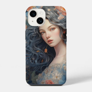 A Girl And Full Of Flowers iPhone 14 Case