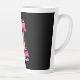 A Girl And German Shepherd Latte Mug