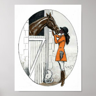 A Girl and Her Horse African American Poster