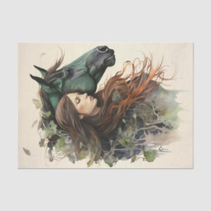 A Girl and her Horse Tissue Paper