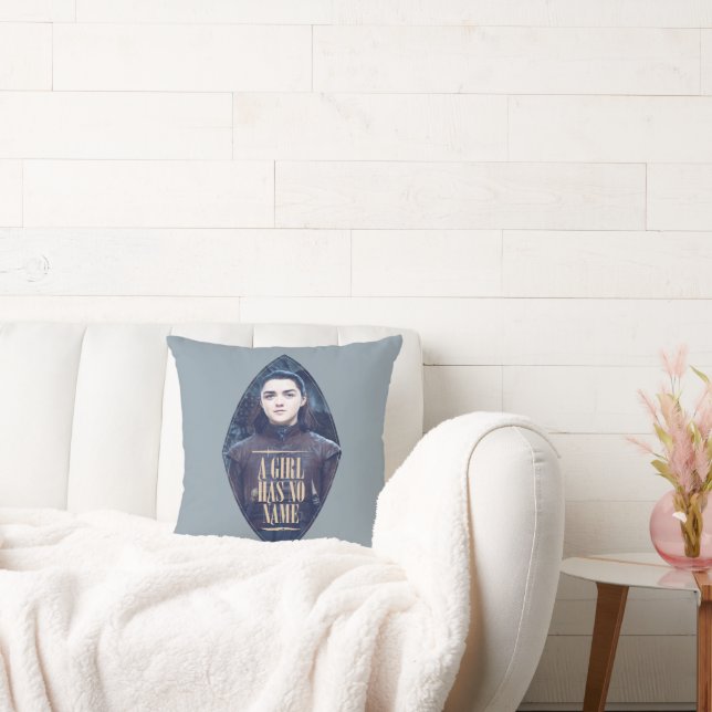 "A Girl Has No Name" Arya Stark Graphic Cushion (Couch)