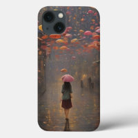 A Girl in a Raining Scene