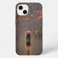 A Girl in a Raining Scene