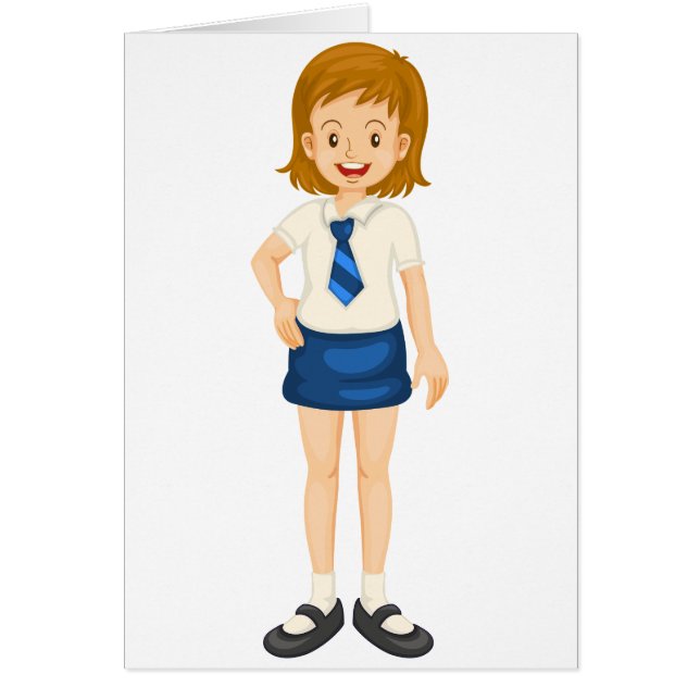 a girl in school uniform (Front)