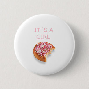 a girl is born 6 cm round badge
