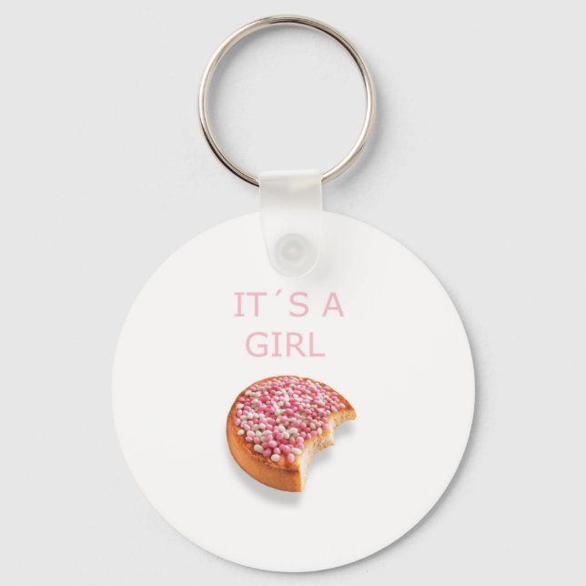 a girl is born key ring (Front)