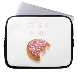 a girl is born laptop sleeve