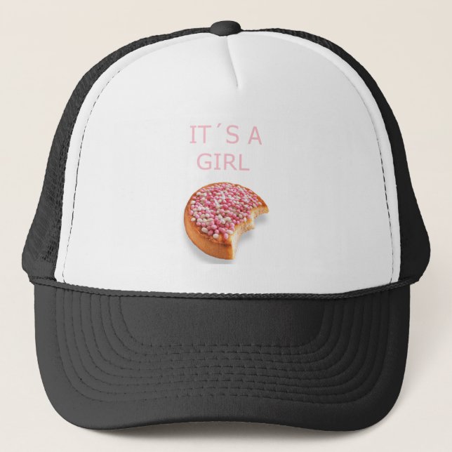 a girl is born trucker hat (Front)