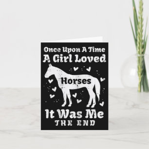 A Girl Loved Horses Horseback Riding Equestrian Gi Card