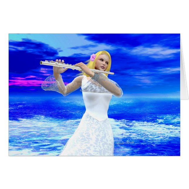 A Girl Playing Flute (Front Horizontal)