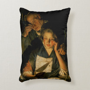 A Girl reading a Letter Decorative Cushion