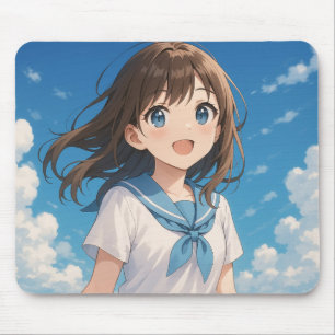 A Girl under the Summer Sky Mouse Pad