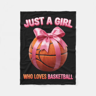 A Girl Who Loves Basball Women Girls Mum Sports Fleece Blanket