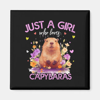 A girl who loves capybaras for women girlspng magnet