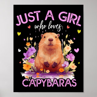 A girl who loves capybaras for women girlspng poster