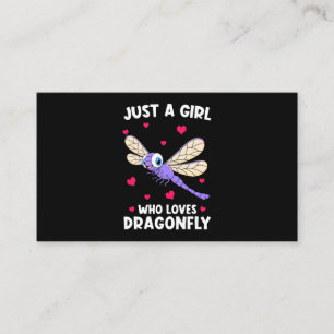 A Girl Who Loves Dragonflies Business Card