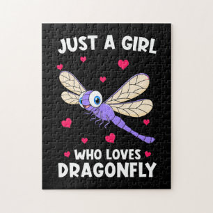 A Girl Who Loves Dragonflies Jigsaw Puzzle