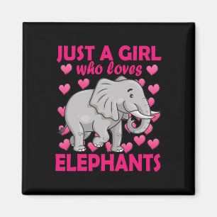 A Girl Who Loves Elephants Zoo Elephant Conservati Magnet