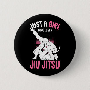 a Girl who loves Jiu Jitsu Kids Brazilian Jiujitsu 6 Cm Round Badge