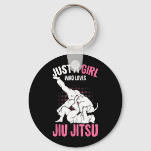 a Girl who loves Jiu Jitsu Kids Brazilian Jiujitsu Key Ring