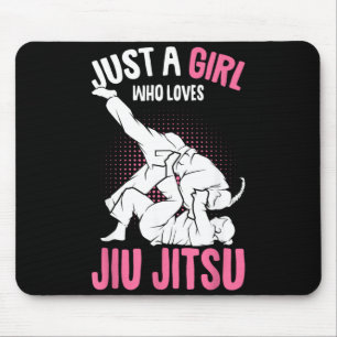 a Girl who loves Jiu Jitsu Kids Brazilian Jiujitsu Mouse Pad