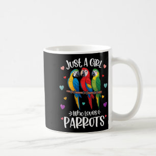 A girl who loves parrots cute bird lover womenA gi Coffee Mug