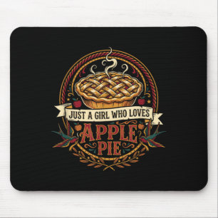 A Girl Who Loves Pie Baking Vintage Thanksgiving Mouse Pad