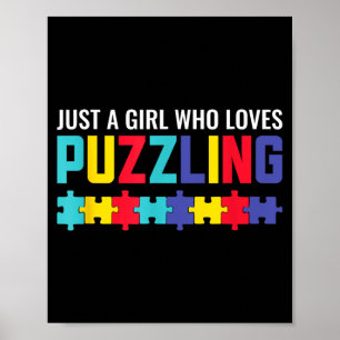 A Girl Who Loves Puzzling Puzzle Puzzle Horror Poster