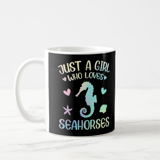 A Girl Who Loves Seahorse Coffee Mug (Left)