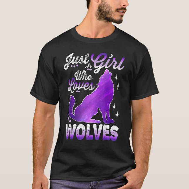a girl who loves wolves 4 T-Shirt (Front)